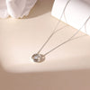 Wholesale Titanium Steel Geometric Hollow Pendant Electroplated Clavicle Necklace For Women