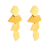 Wholesale Titanium Steel Geometric Irregular Square Pendant Accessories Earrings With Electroplating For Women