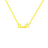 Wholesale Titanium Steel Geometric Letter Zircon Inlaid Pendant Necklace For Women