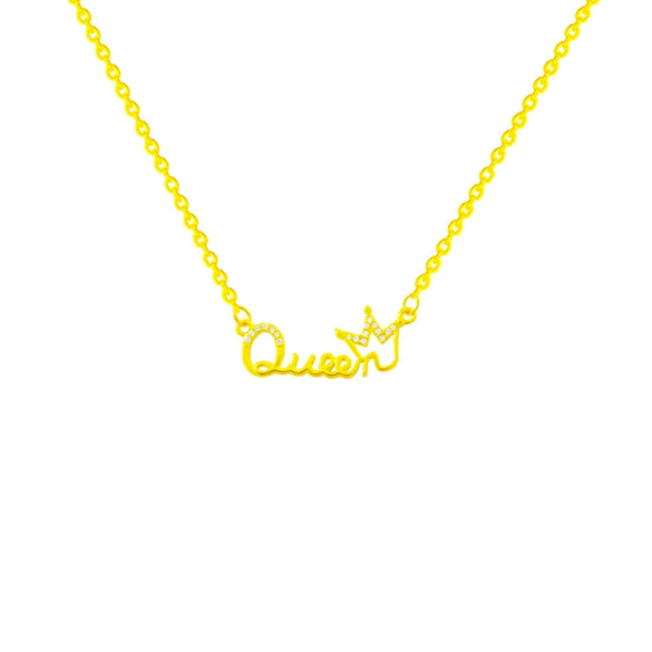 Wholesale Titanium Steel Geometric Letter Zircon Inlaid Pendant Necklace For Women