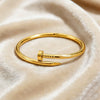 Wholesale Titanium Steel Geometric Light Luxury Minimalist Vacuum Electroplated Polished Nail Bracelet