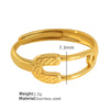 Wholesale 316L Stainless Steel Geometric Line Tail Ring With Electroplating Minimalist Style