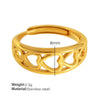 Wholesale 316L Stainless Steel Geometric Line Tail Ring With Electroplating Minimalist Style