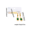Wholesale Titanium Steel Geometric Love Earrings With Natural Stone And Joker Zircon Electroplated For Women