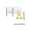 Wholesale Titanium Steel Geometric Love Earrings With Natural Stone And Joker Zircon Electroplated For Women