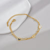 Wholesale Titanium Steel Geometric Love Folded Ladies Electroplated Bracelet Jewelry