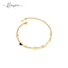 Wholesale Titanium Steel Geometric Love Folded Ladies Electroplated Bracelet Jewelry
