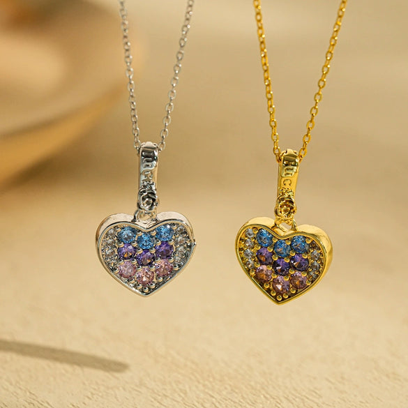 Wholesale Titanium Steel Geometric Love Necklace Pendant O Chain For Women