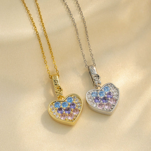 Wholesale Titanium Steel Geometric Love Necklace Pendant O Chain For Women