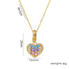 Wholesale Titanium Steel Geometric Love Necklace Pendant O Chain For Women