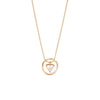 Wholesale Titanium Steel Geometric Love Pendant Necklace For Women With Electroplating Design