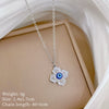 Wholesale Titanium Steel Geometric Lucky Grass Pendant Necklace With Electroplating For Unisex