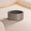 Wholesale Titanium Steel Geometric Matte Old Ring Jewelry With Electroplating
