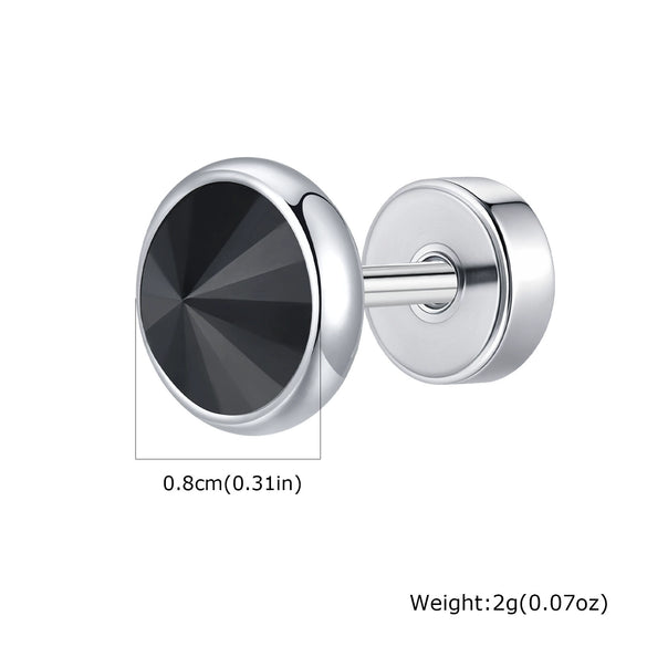 Wholesale Titanium Steel Geometric Men's Earrings Simple Style