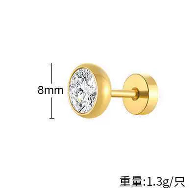 Wholesale Titanium Steel Geometric Men's Earrings Simple Style