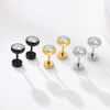 Wholesale Titanium Steel Geometric Men's Earrings Simple Style