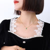 Wholesale Titanium Steel Geometric Micro Inlaid Electroplated Bead Chain Necklace For Women