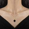 Wholesale Titanium Steel Geometric Micro Inlaid Minimalist Women's Necklace Earrings Set With Electroplating