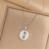 Wholesale Titanium Steel Geometric Microinlaid Zircon Pendant Necklace Electroplated For Women