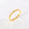 Wholesale Titanium Steel Geometric Multicut Flower Stacked Ring For Women Electroplated No Fading