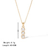 Wholesale Titanium Steel Geometric O Word Chain Necklace For Women Ins Cool Simple Style Electroplated