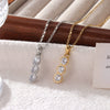 Wholesale Titanium Steel Geometric O Word Chain Necklace For Women Ins Cool Simple Style Electroplated