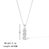 Wholesale Titanium Steel Geometric O Word Chain Necklace For Women Ins Cool Simple Style Electroplated