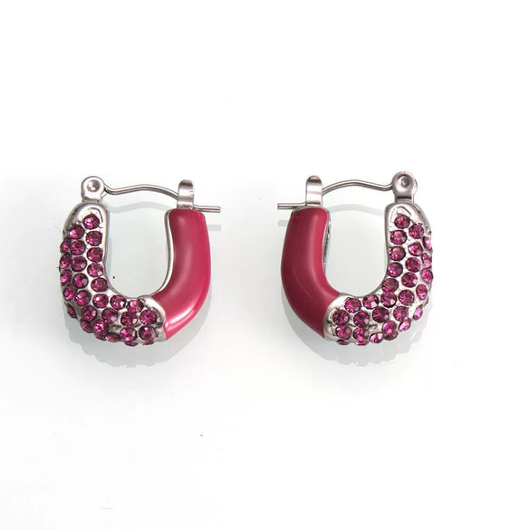 Wholesale 316L Stainless Steel Geometric Oil Drop Earrings For Women Electroplated Jewelry