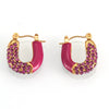 Wholesale 316L Stainless Steel Geometric Oil Drop Earrings For Women Electroplated Jewelry