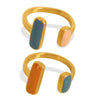 Wholesale 316L Stainless Steel Geometric Oil Dropping Women's Ring Electroplated Fashion Style