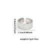 Wholesale Titanium Steel Geometric Open Face Ring With Electroplating Letters Numbers And Text Pattern For Women