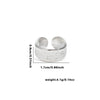 Wholesale Titanium Steel Geometric Open Face Ring With Electroplating Letters Numbers And Text Pattern For Women