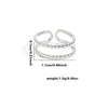 Wholesale Titanium Steel Geometric Open Face Ring With Electroplating Letters Numbers And Text Pattern For Women