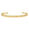 Wholesale Titanium Steel Geometric Open Green Zircon Electroplated Bracelet For Women