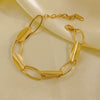 Wholesale Titanium Steel Geometric Oval Bracelet With Ins Style And Electroplating Treatment