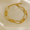 Wholesale Titanium Steel Geometric Oval Bracelet With Ins Style And Electroplating Treatment