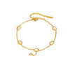 Wholesale Titanium Steel Geometric Oval Tassel Water Drop Heart Shape Light Luxury Style Bracelet For Women