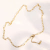 Wholesale Titanium Steel Geometric Paper Clip Chain With Vacuum Plated 18K Real Gold