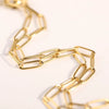 Wholesale Titanium Steel Geometric Paper Clip Chain With Vacuum Plated 18K Real Gold