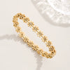 Wholesale Titanium Steel Geometric Pattern Ball Chrysanthemum Pendant Bracelet For Women Light Luxury Retro Style Electroplated Nonfading