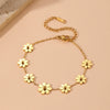 Wholesale Titanium Steel Geometric Pattern Ball Chrysanthemum Pendant Bracelet For Women Light Luxury Retro Style Electroplated Nonfading