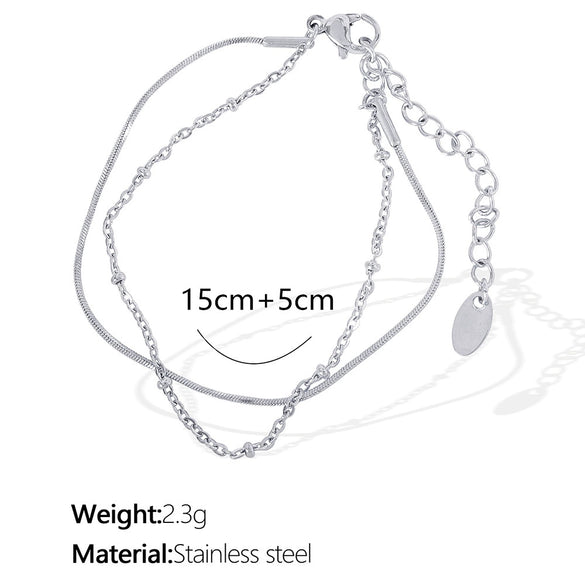 Wholesale 316L Stainless Steel Geometric Pattern Electroplated Women's Bracelet