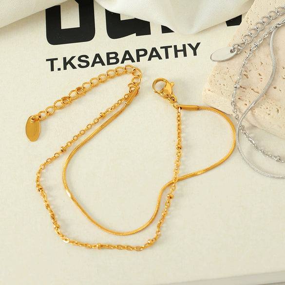 Wholesale 316L Stainless Steel Geometric Pattern Electroplated Women's Bracelet
