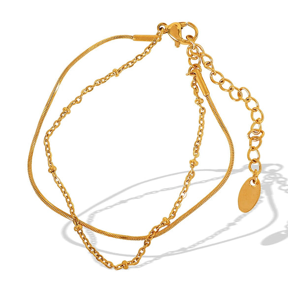 Wholesale 316L Stainless Steel Geometric Pattern Electroplated Women's Bracelet