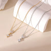 Wholesale Titanium Steel Geometric Pendant Necklace Electroplated O Word Chain For Women