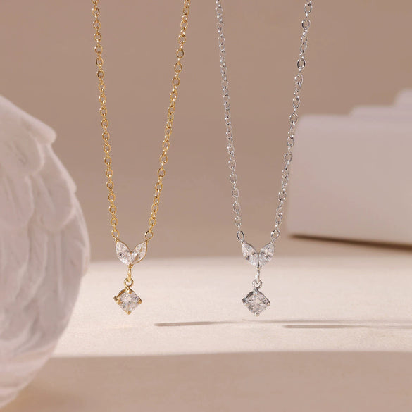 Wholesale Titanium Steel Geometric Pendant Necklace Electroplated O Word Chain For Women