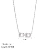Wholesale Titanium Steel Geometric Pendant Necklace With Electroplating Simple Design For Women