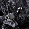 Wholesale Titanium Steel Geometric Polish Couple Ring