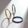 Wholesale Titanium Steel Geometric Polished Fingertip Tail Ring For Couples And Women