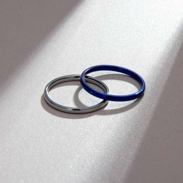 Wholesale Titanium Steel Geometric Polished Fingertip Tail Ring For Couples And Women